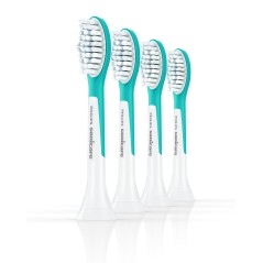 Philips Sonicare For Kids HX6044 Extra Toothbrush Head - 4 Pack, White - Enhance Your Child's Oral Care!